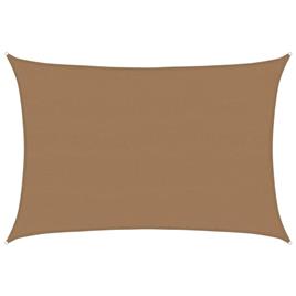 vidaXL Para-sol estilo vela 160 g/m² 5x7 m PEAD castanho-acinzentado