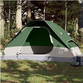 vidaXL Tenda de campismo cúpula para 2 pessoas impermeável verde