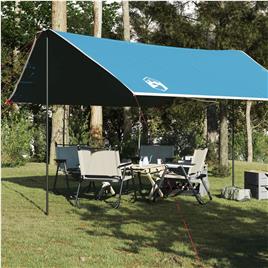 vidaXL Lona de campismo 430x380x210 cm impermeável azul