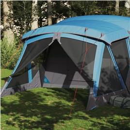 vidaXL Tenda de campismo c/ avançado para 4 pessoas impermeável azul