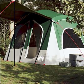 vidaXL Tenda de campismo cabana para 5 pessoas impermeável verde