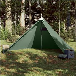 vidaXL Tenda familiar tipi para 7 pessoas impermeável verde