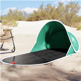 vidaXL Tenda de praia pop-up impermeável verde mar