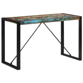 vidaXL Mesa de jantar 120x55x76 cm madeira recuperada maciça