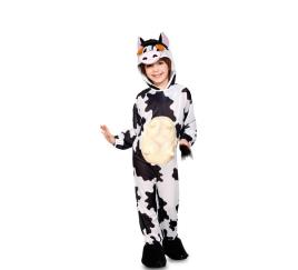 Fato de vaca com rabo para criança