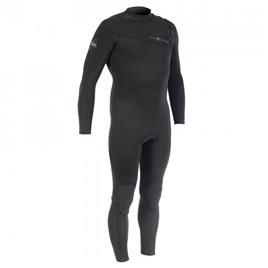 Gyroll Primus 3/2 Mm Steamer Gbs Zl Long Sleeve Chest Zip Neoprene Suit Preto XL