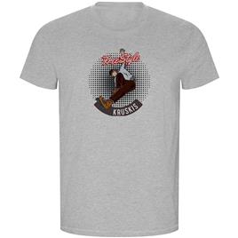Kruskis Freestyle Rollers Eco Short Sleeve T-shirt Cinzento XL Homem