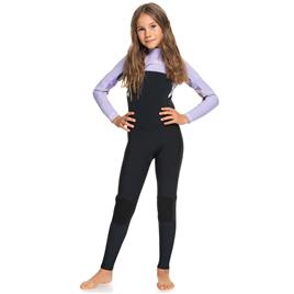 Roxy 4/3 Mm Swell Series Long Sleeve Front Zip Neoprene Suit Preto 10 Years