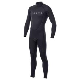 Volte Vital 3x2 Mm Steamer Long Sleeve Back Zip Neoprene Suit Preto M