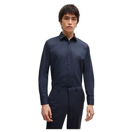 Hugo Elisha Long Sleeve Shirt Azul 45 Homem