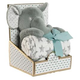 Pel?cia Elefante com Manta 28cm