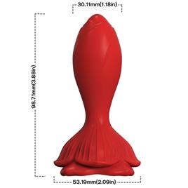 ARMONY - VIBRADOR ROSA E PLUG ANAL PEQUENO CONTROLE REMOTO VERMELHO