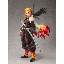 Aniplex Pvc 1/7 Kyojuro Rengoku 45 Cm Demon Slayer: Kimetsu No Yaiba Statue Castanho