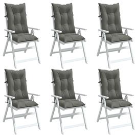 vidaXL Almofadões para cadeiras altas 6 pcs mesclado tecido
