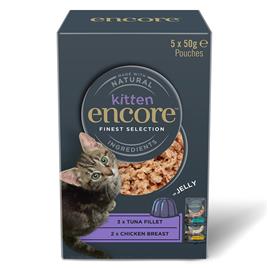 Encore Kitten Jelly Pouch 20 x 50 g - Pack económico - Finest Selection (2 variedades)