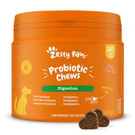 Zesty Paws Probiotic Chews com abóbora - Pack económico: 2 x 90 pastilhas