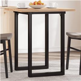 vidaXL Mesa de jantar estrutura em O 60x60x75,5 cm pinho/ferro fundido