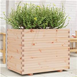 vidaXL Vaso/floreira de jardim 70x70x72,5 cm madeira de pinho maciça