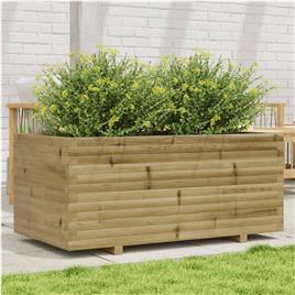 vidaXL Vaso/floreira de jardim 110x60x49,5 madeira de pinho impregnada