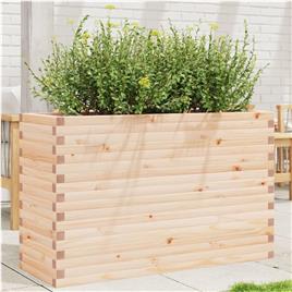 vidaXL Vaso/floreira de jardim 110x40x68,5 cm madeira de pinho maciça