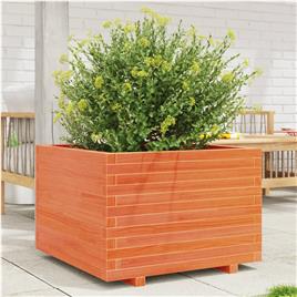 vidaXL Vaso/floreira de jardim 70x70x49,5 cm pinho maciço castanho mel