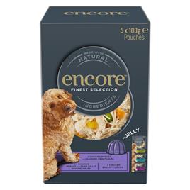 Encore Jelly Pouch saquetas em gelatina 5 x 100 g para cães - Pack misto - Finest Selection