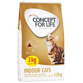 Concept for Life Indoor Cats - Receita melhorada! - 10 + 2 kg grátis!