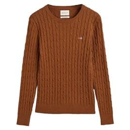 Gant Stretch Cable Crew Neck Sweater  L Mulher