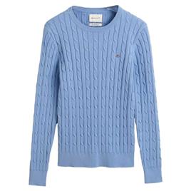 Gant Stretch Cable Crew Neck Sweater  L Mulher