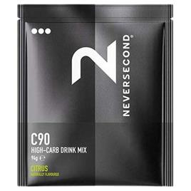 Neversecond C90 High-carb 94g Mix Orange Energy Powder Sachets Box 8 Units Transparente