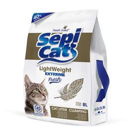 Sepicat LightWeight Extreme Fresh areia aglomerante para gatos - 8 l