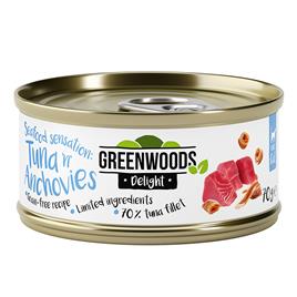 Greenwoods Delight Filete de atum com anchovas - Pack económico: 48 x 70 g