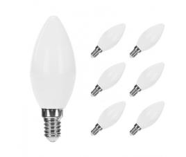 Pack de 6 lâmpadas led de vela raydan home