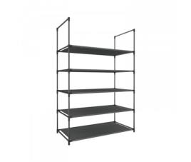 Sapateira de metal prateado com 5 prateleiras thinia home