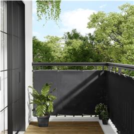 vidaXL Tela de varanda 90x700 cm 100% poliéster oxford antracite
