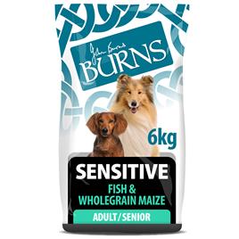 Burns Adult & Senior Sensitive com peixe e milho integral - 6 kg