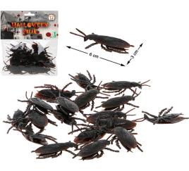 Pacote de 10 baratas pretas 13 cm