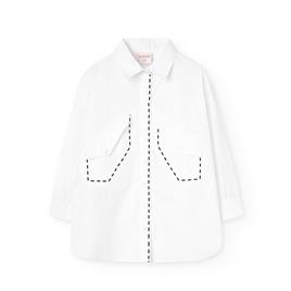 Boboli Poplin Long Sleeve Shirt Branco 12 Years