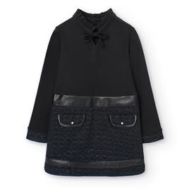 Boboli Combined Dress Preto 16 Years