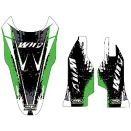 Why Stickers Kawasaki Kx450f 2009-2010 Rear Fender Graphics Kit Verde