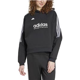 Adidas Tiro Cut 3 Stripes Fleece Hoodie Preto S / Regular Mulher