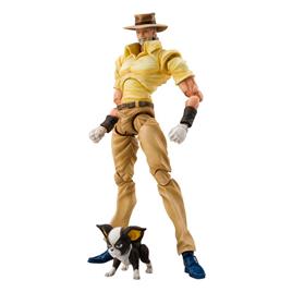 Medicos Entertainment Super Action Chozokado Joseph Jestar & Iggy 3rdrun 15 Cm Jojo´s Bizarre Adventure Figure Amarelo