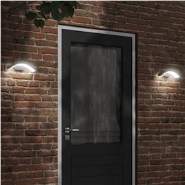 vidaXL Candeeiros parede LED p/ exterior 2 pcs alumínio fundido preto