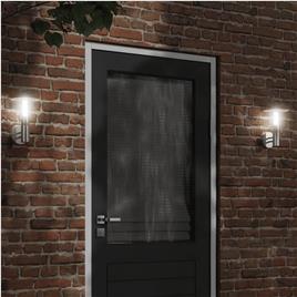 vidaXL Candeeiros de parede p/ exterior 2 pcs aço inoxidável prateado