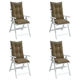 vidaXL Almofadões p/ cadeiras altas 4 pcs mesclado tecido cinza-acas.