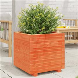 vidaXL Vaso/floreira de jardim 50x50x49,5 cm pinho maciço castanho mel