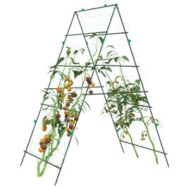 vidaXL Treliças jardim p/ plantas trepadeiras 2 pcs estrutura em A aço