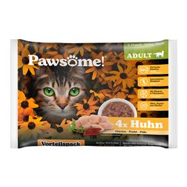 Pawsome Adult Cat 4 x 85 g - Frango