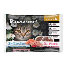 Pawsome Adult Light 4 x 85 g - Peru e salmão