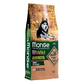 Monge Bwild Grain Free All Breeds Salmão e Ervilhas - Pack económico: 2 x 12 kg